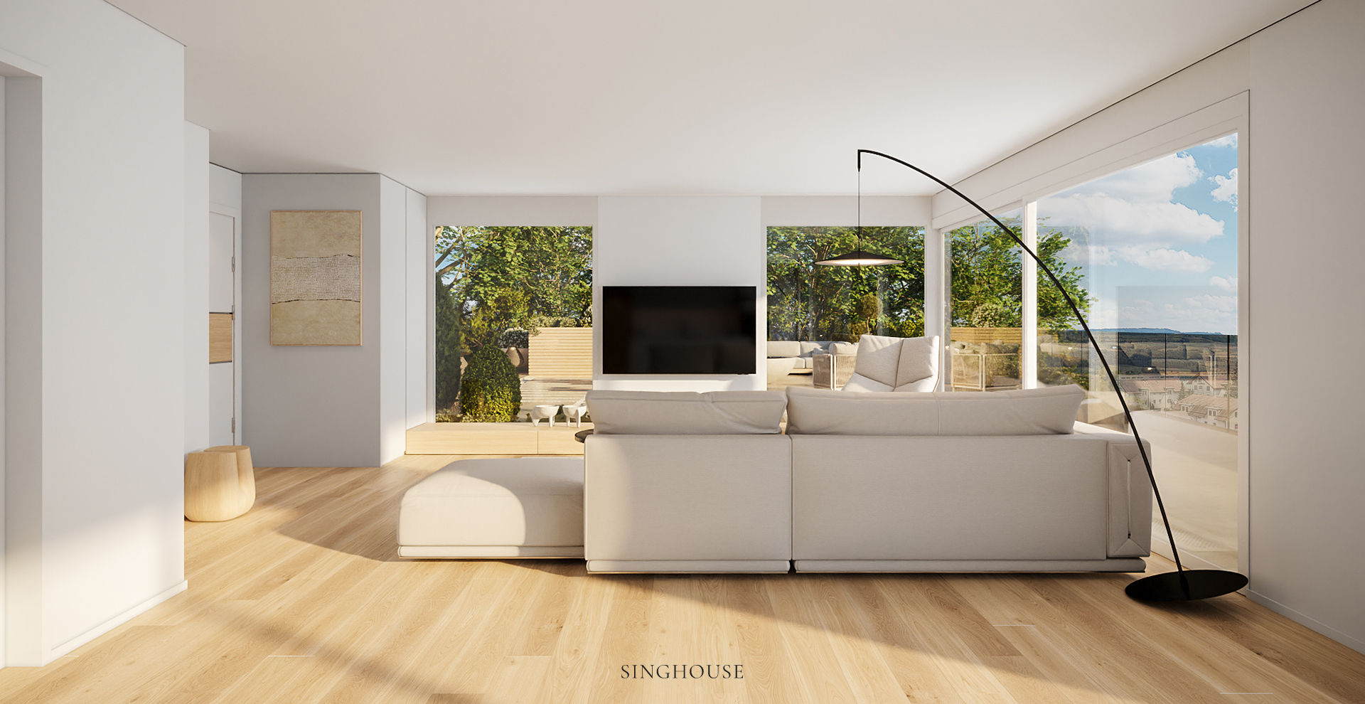 Sự cân bằng về tỷ lệ nội thất do công ty thiết kế căn hộ Scandinavian tại Đà Nẵng thực hiện mang lại vẻ đẹp thoáng đãng, tinh tế cho ngôi nhà.