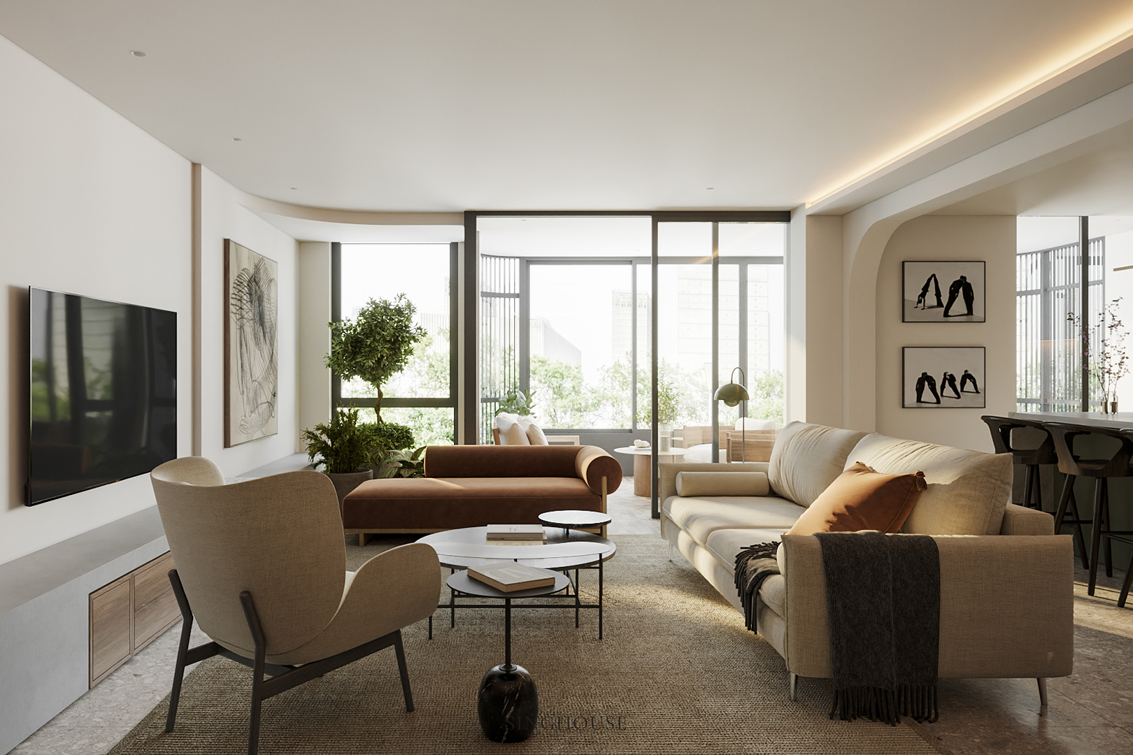 Thiết kế căn hộ phong cách Scandinavian Đà Nẵng mang đến góc sinh hoạt chung hiện đại, đong đầy ánh sáng và đậm nét dấu ấn cá nhân.