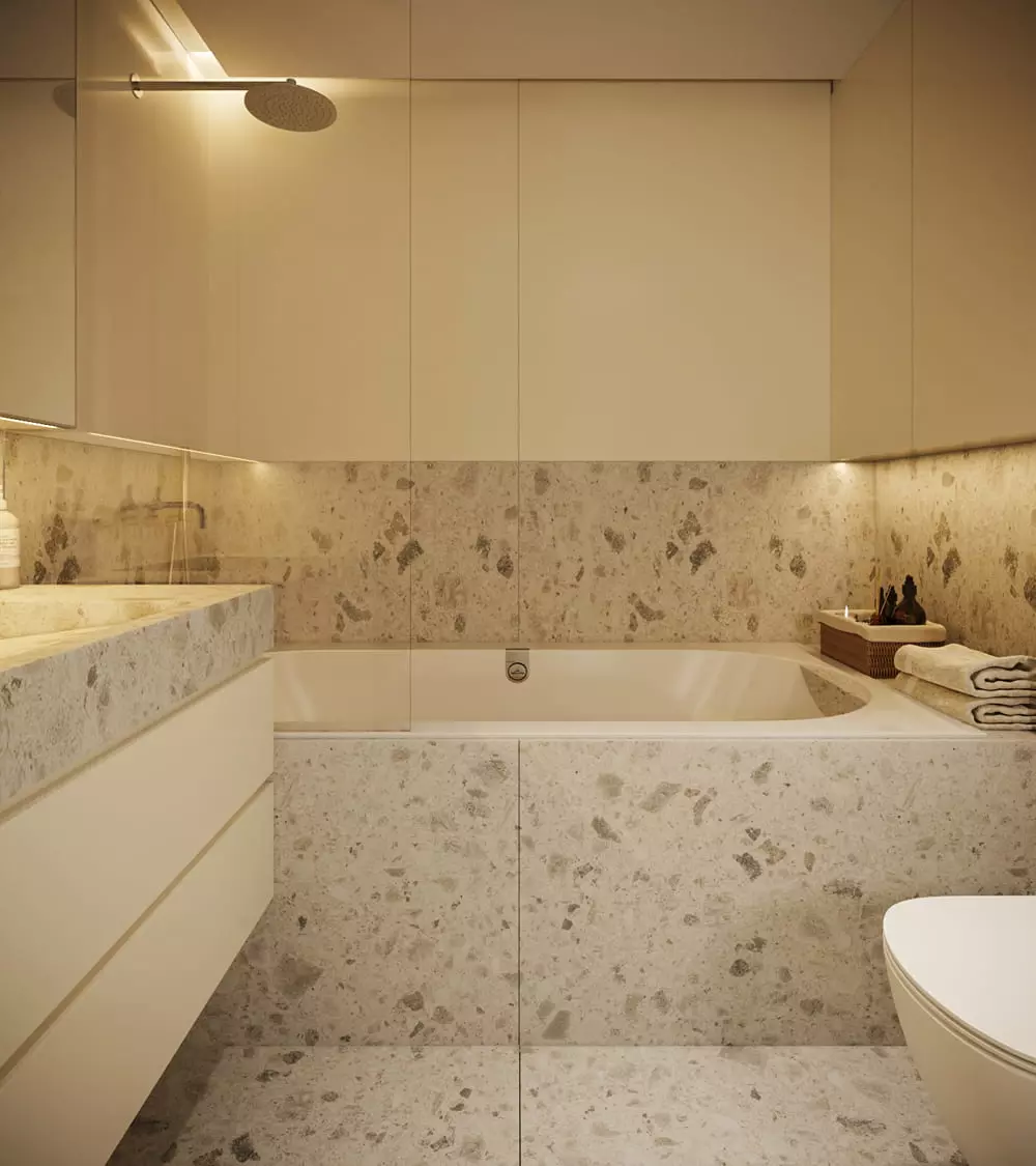 thiết kế nội thất chung cư 80m2 phòng tắm