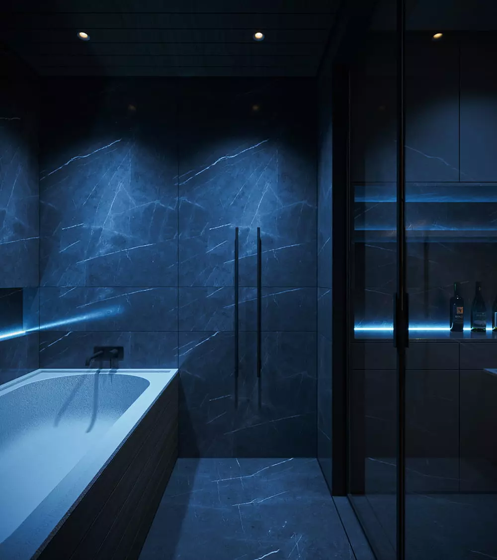 thiết kế nội thất chung cư 80m2 phòng tắm