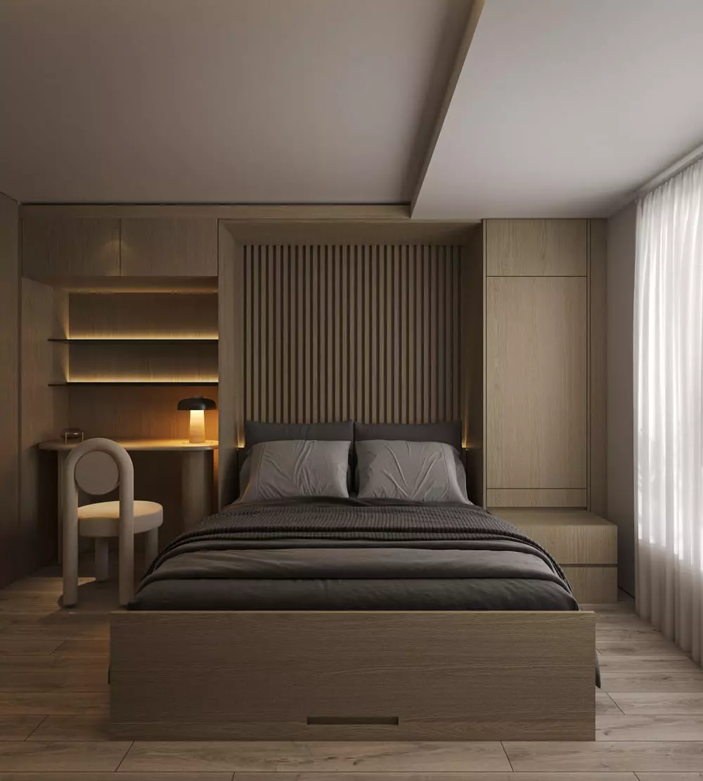 thiết kế nội thất chung cư 80m2 phòng ngủ