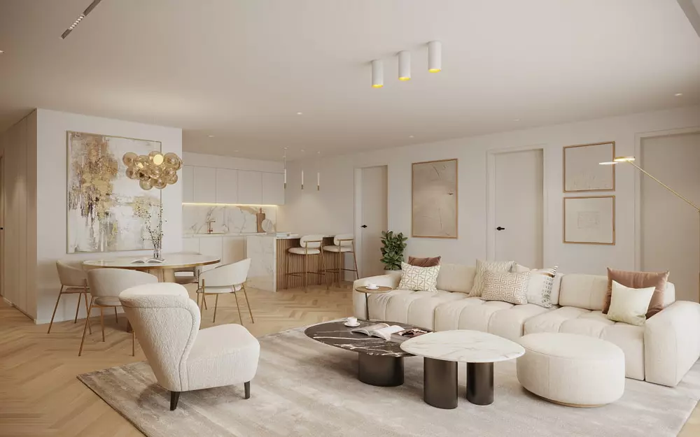 thiết kế nội thất căn hộ chung cư 70m2