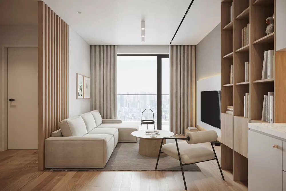 thiết kế nội thất căn hộ chung cư 70m2