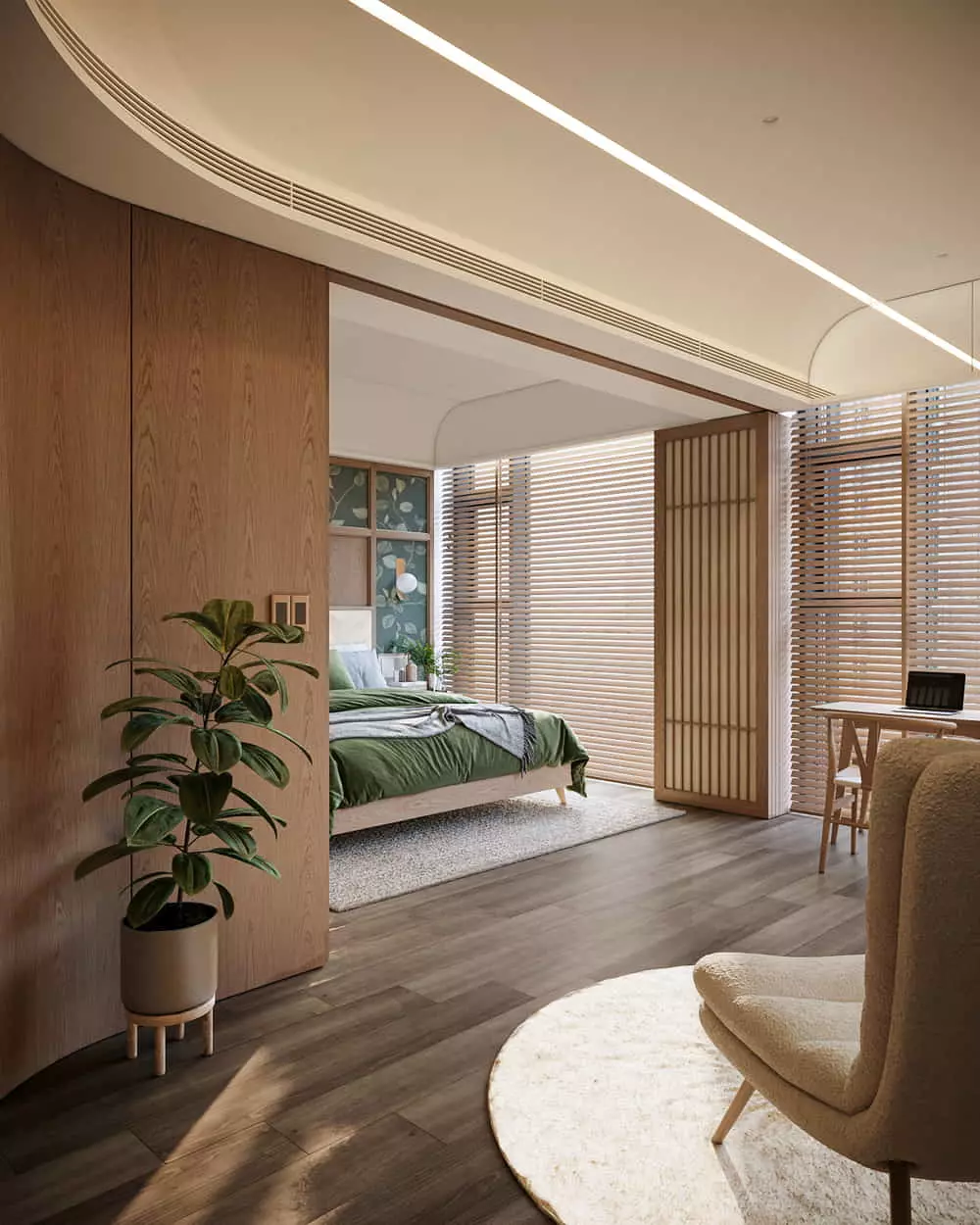 thiết kế nội thất phòng ngủ đẹp hiện đại